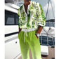 Men's Artistic Print Breathable 2-Piece Set
