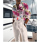 Men's Artistic Print Breathable 2-Piece Set