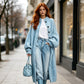 Women's Chunky Knit Long Sweater Coat
