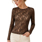 Women's Elegant Long-Sleeve Lace Shirt