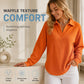 Women's Knit V-Neck Long Sleeve Top
