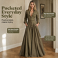 Women's Lapel Button Down Maxi Dress