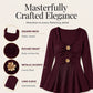 Women's V-Neck Peplum Top with Flower Accents