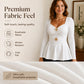 Women's V-Neck Peplum Top with Flower Accents
