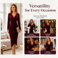 Women's V-Neck Velvet Ruched Bodycon Dress