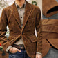 Men's Winter Fleece Corduroy Blazer
