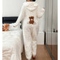 Women's Cute Bear Hooded One-Piece Loungewear