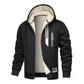 Men's Thick Plush-Lined Hooded Warm Jacket