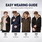Men’s Winter Fleece Lined Zip Up Hoodie Jacket