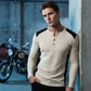 ✨Men's Color Block Waffle Knit Henley Shirt