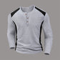 ✨Men's Color Block Waffle Knit Henley Shirt