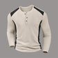 ✨Men's Color Block Waffle Knit Henley Shirt