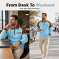 Men's Casual Waffle Knit Quarter-Zip Sweatshirt