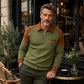 Men's Casual Waffle Knit Quarter-Zip Sweatshirt