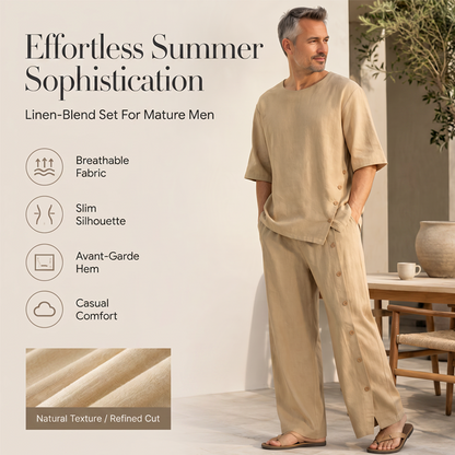 Men's Casual Shirt & Pants 2-Piece Set
