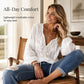 Women's Lace Long Sleeve V-Neck Top