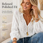 Women's Lace Long Sleeve V-Neck Top