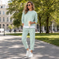 Women's Fake Two Piece Sweatshirt & Pants Set