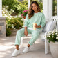 Women's Fake Two Piece Sweatshirt & Pants Set