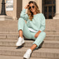 Women's Fake Two Piece Sweatshirt & Pants Set