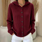 Women's Cable Knit Hooded Cardigan Sweater