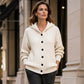 Women's Cable Knit Hooded Cardigan Sweater