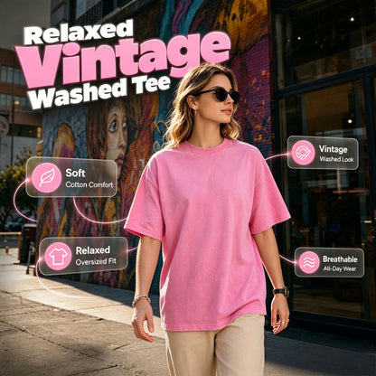 Unisex Vintage Washed Loose Fit T-Shirt