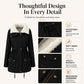 Women's Mid-Length Hooded Padded Jacket