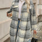 Women’s Casual Classic Plaid Mid-Length Coat