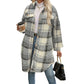 Women’s Casual Classic Plaid Mid-Length Coat