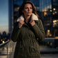 Women's Mid-Length Hooded Padded Jacket