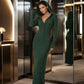 Women's Ribbed Knit Hooded Maxi Dress