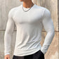 Men’s Solid Color Long Sleeve Basic Pullover