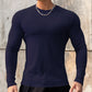 Men’s Solid Color Long Sleeve Basic Pullover