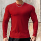 Men’s Solid Color Long Sleeve Basic Pullover