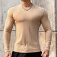 Men’s Solid Color Long Sleeve Basic Pullover