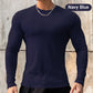 Men’s Solid Color Long Sleeve Basic Pullover