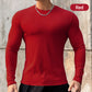Men’s Solid Color Long Sleeve Basic Pullover
