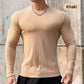 Men’s Solid Color Long Sleeve Basic Pullover