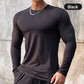 Men’s Solid Color Long Sleeve Basic Pullover
