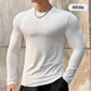 Men’s Solid Color Long Sleeve Basic Pullover