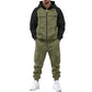 Men's Color-Block Hoodie & Jogger Pants Set
