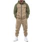 Men's Color-Block Hoodie & Jogger Pants Set