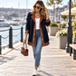 Women's Lapel Plush Patchwork Jacket