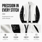 Men's Waffle Jacket with PU Leather Sleeves