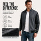 Men's Waffle Jacket with PU Leather Sleeves