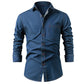 Men's Casual Long Sleeve Denim Shirt
