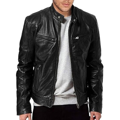 Men's Trendy Zip-Up Stand Collar Jacket