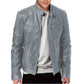 Men's Trendy Zip-Up Stand Collar Jacket