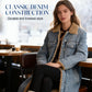 Women's Warm Lined Long Denim Coat